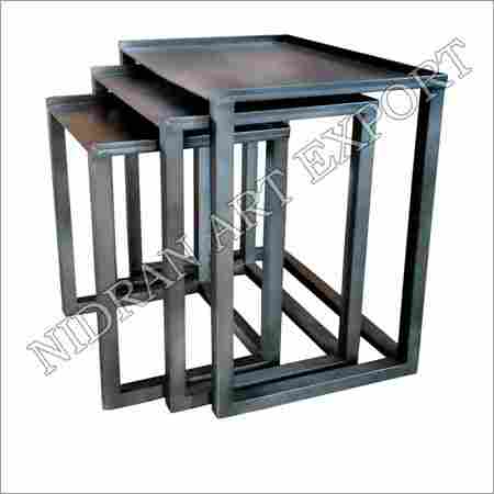 Iron Side Tables Set Of Three