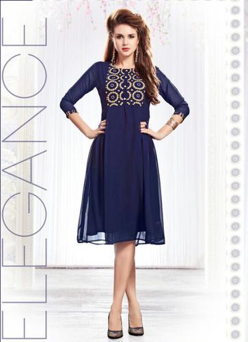 Cotton Embroidered Party Wear Kurti