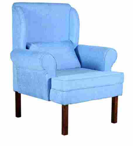 Handcrafted  Single Seater Sofa in Cerulean Colour