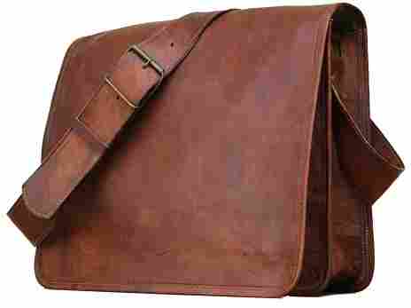 Vintage Unisex Leather Messenger Bag
