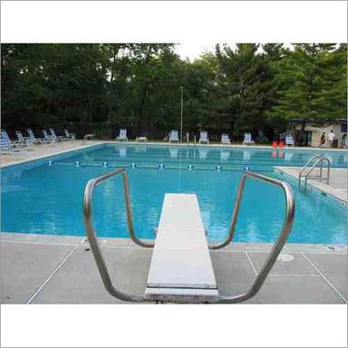 Silver And White Swimming Pool Diving Board