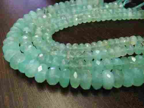 Natural Aqua Blue Chalcedony Rondelle Faceted beads 10mm to 15mm 10inches Long