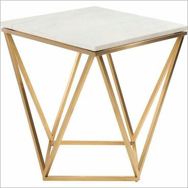 Square Pipe Table With Marble Top No Assembly Required