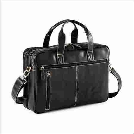 Black Leather Portfolio Bag