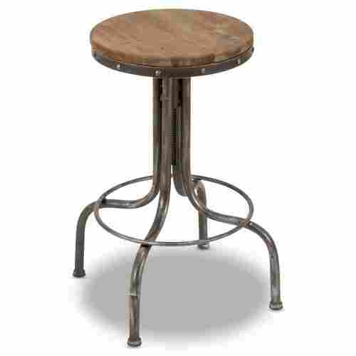 Industrial Bar Stool With Footrest