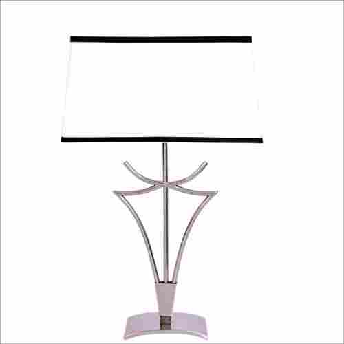 Steel Table Lamp In Shiny Nickel
