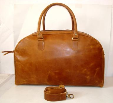 Brown Leather Sports Bag