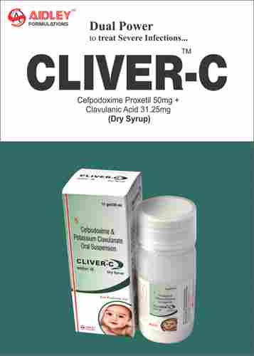 Cefpodoxime 50mg +Clavulanic Acid 31.25mg Dry Syrup