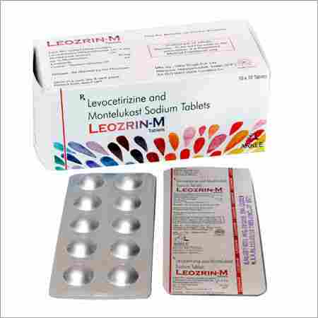 Montelukast Sodium 10mg Wirh Levocetrizine 5 mg Tablets