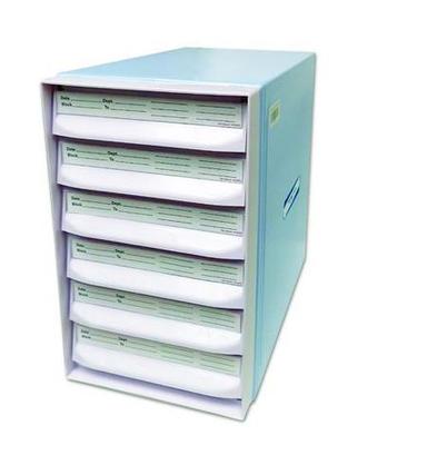 White And Sky Blue Tissue Wax Block Storage Cabinet