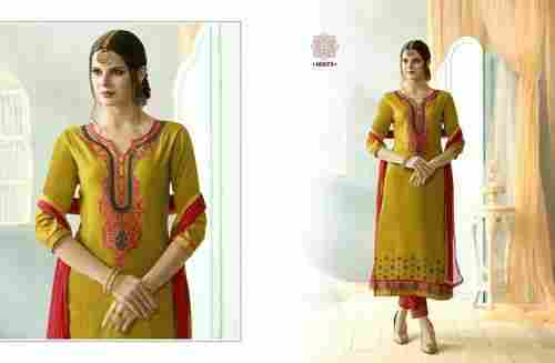 Sundress vol-4 Plain Cotton With Embroidery Work