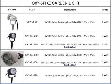 Oxy Spike Garden Light Power: Electric Watt (W)