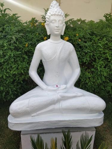 White Fiber Buddha Statue