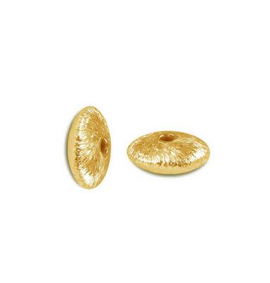 Metals Brushed Gold Plated Rondelle Shape Bead - Gold Bead For Jewelry Making - Jewelry Findings Bead