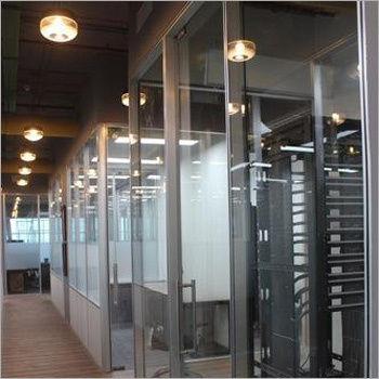 Silver Toughened Glass Partition Services