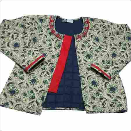 Ladies Hand Block Print Waistcoat