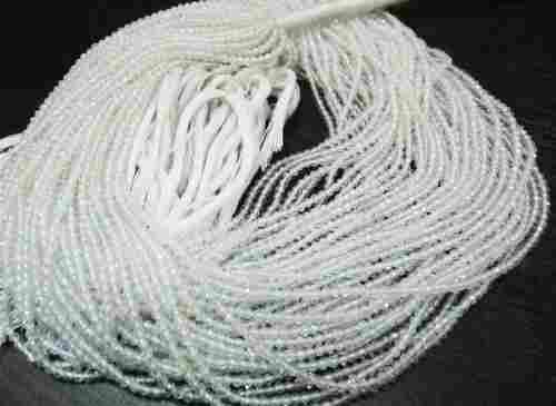 AAA Quality White Topaz Rondelle Faceted Beads
