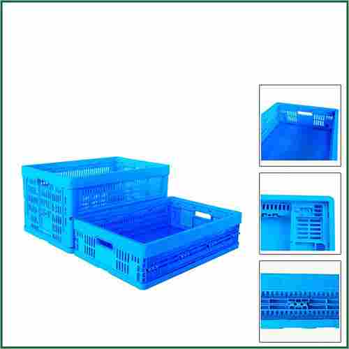 600x400 38L Professional Folding Food Grade Plastic Mesh Crate