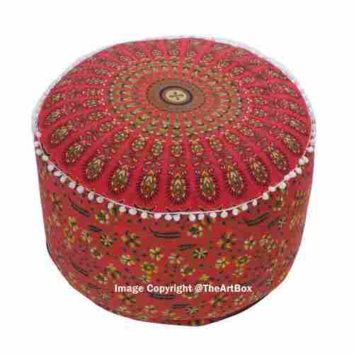 Ombre Mandala Ottoman Pouf cover