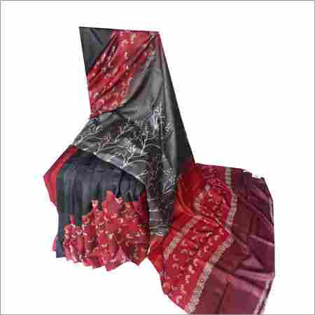Bengal Printed Handloom Pure Silk Saree