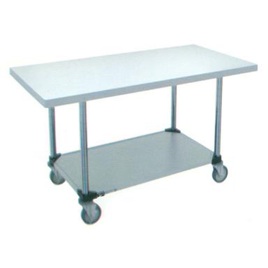 Silver Mobile Table Top Ss Trolley