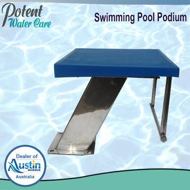 Blue & Silver Swimming Pool Podium