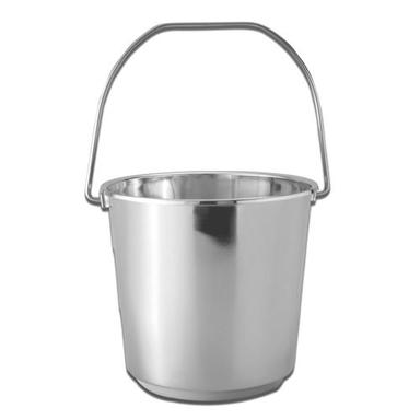 Silver Plain Stainless Steel Bucket