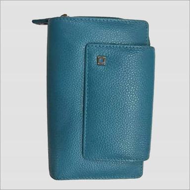Blue Leather Ladies Coin Purse