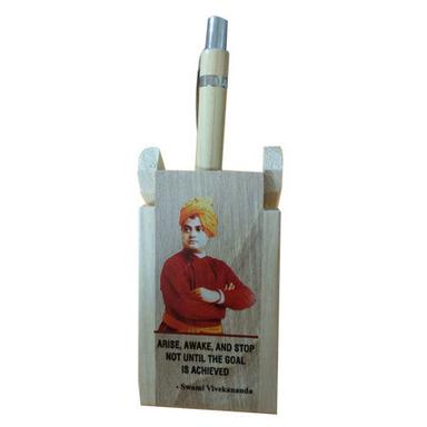 Handicraft लकड़ी का पेन स्टैंड