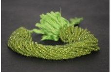 Green 4-4.5Mm Aaa Natural Peridot Faceted Rondelle Beads