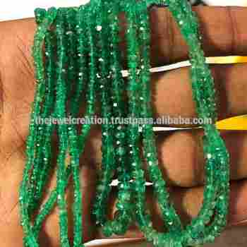 Natural Zambian Emerald Faceted Beads Deal Gemstone