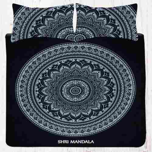 Black and White Full Size Hippie Mandala Bed Set King Size Hippie Bedding Set