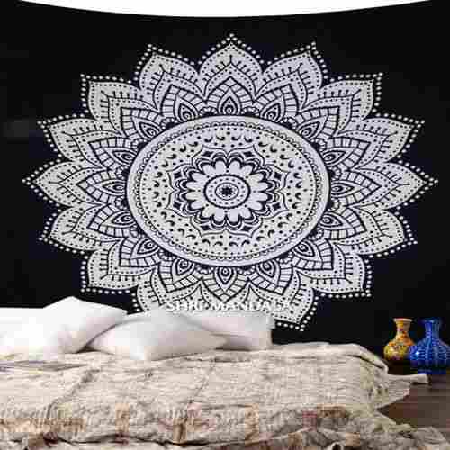 Round Floral Queen Mandala Tapestry Wall Hanging