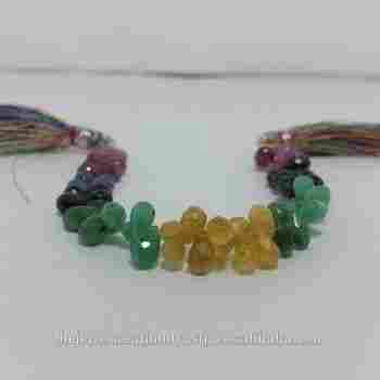 Natural Emerald Ruby Sapphire Teardrop Beads Gemstone Briolette