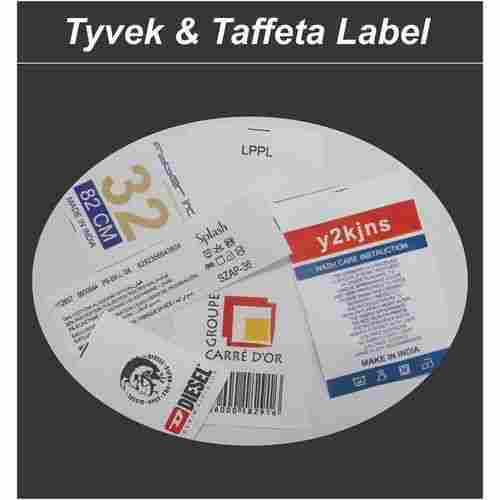 Printed Tyvek And Taffeta Label