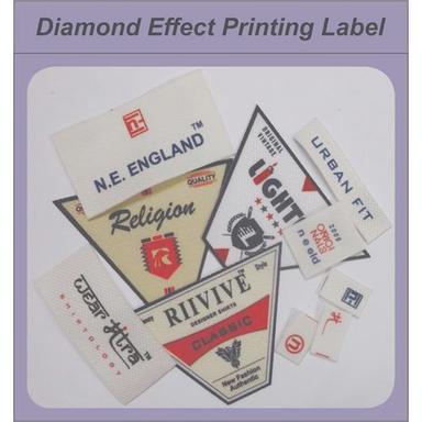 White Diamond Printed Label