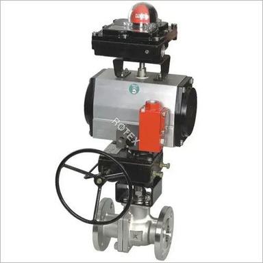 Gray & Black Pneumatic Ball Valve