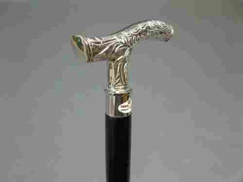Designer Brass Victorian Silver Handle Style Vintage Wooden Walking Stick Cane