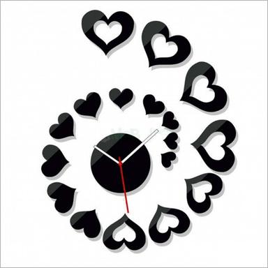 Acrylic Heart Wall Clock