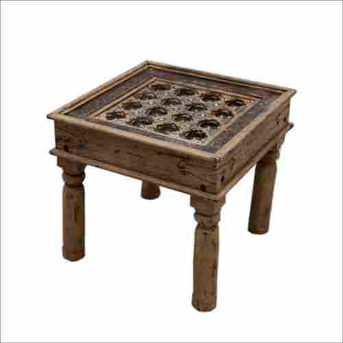 Wooden Brass Fitted Coffee Table