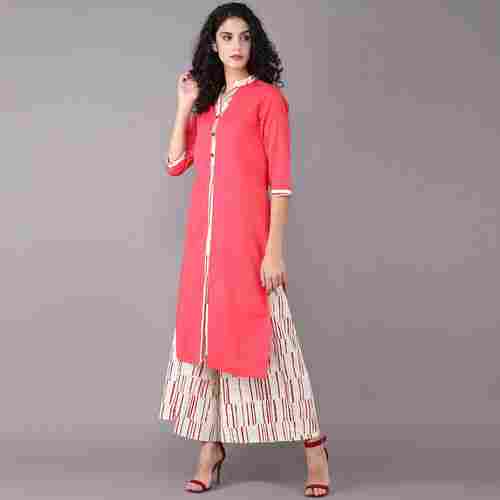 Ladies Kurti With Fancy Palazzo