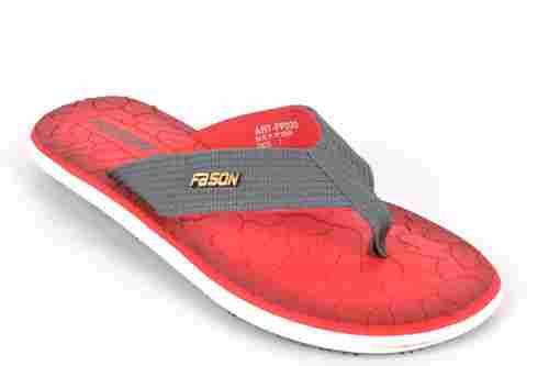Red & grey flip flop slipper