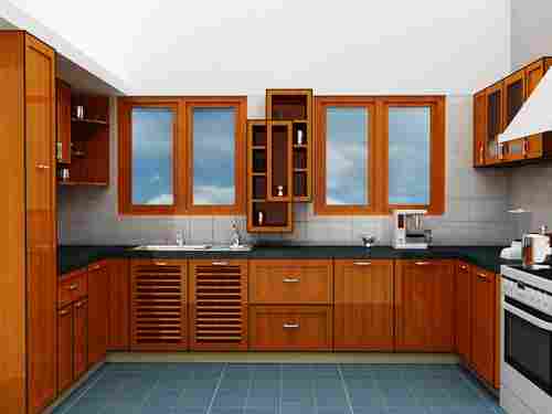 Solid Wood Modular Kitchen
