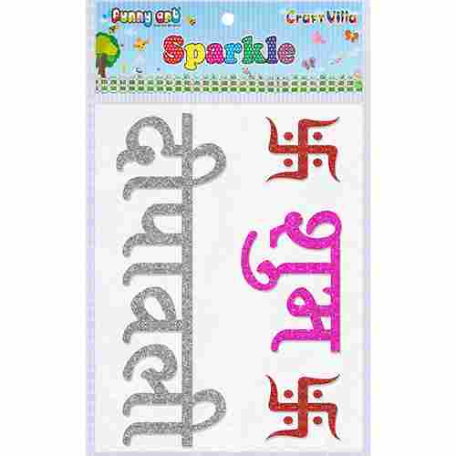 Craft Villa Sparkle Shubh Dipawali Glitter Sticker