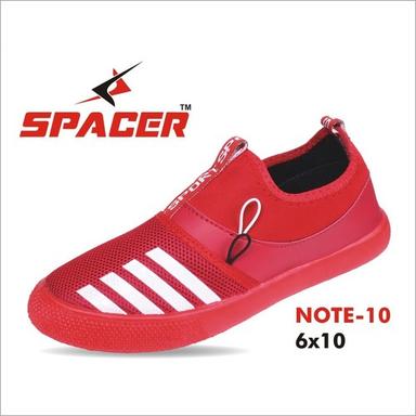 Red Canvas Mocassins Shoes