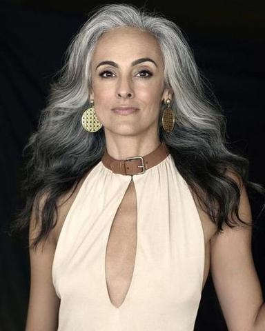 Gray Silver Ombre Loose Wave Wig Length: 10-20 Inch (In)