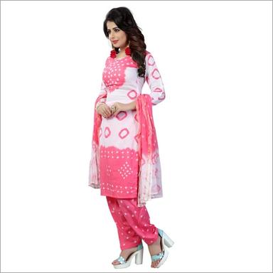 Multi Color Pure Cotton Bandhani Dress Material