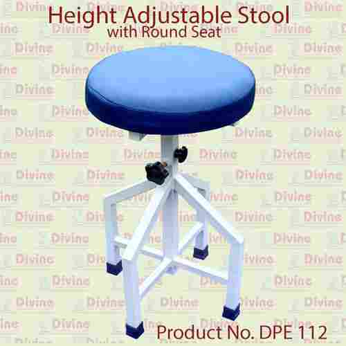 Height Adjustable Stool with Round Cushion Seat