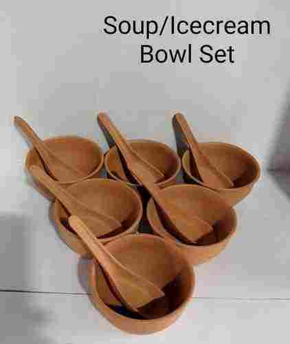 Terracotta soup bowl set
