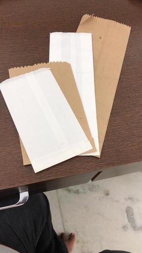 White & Brown Disposable Paper Bags